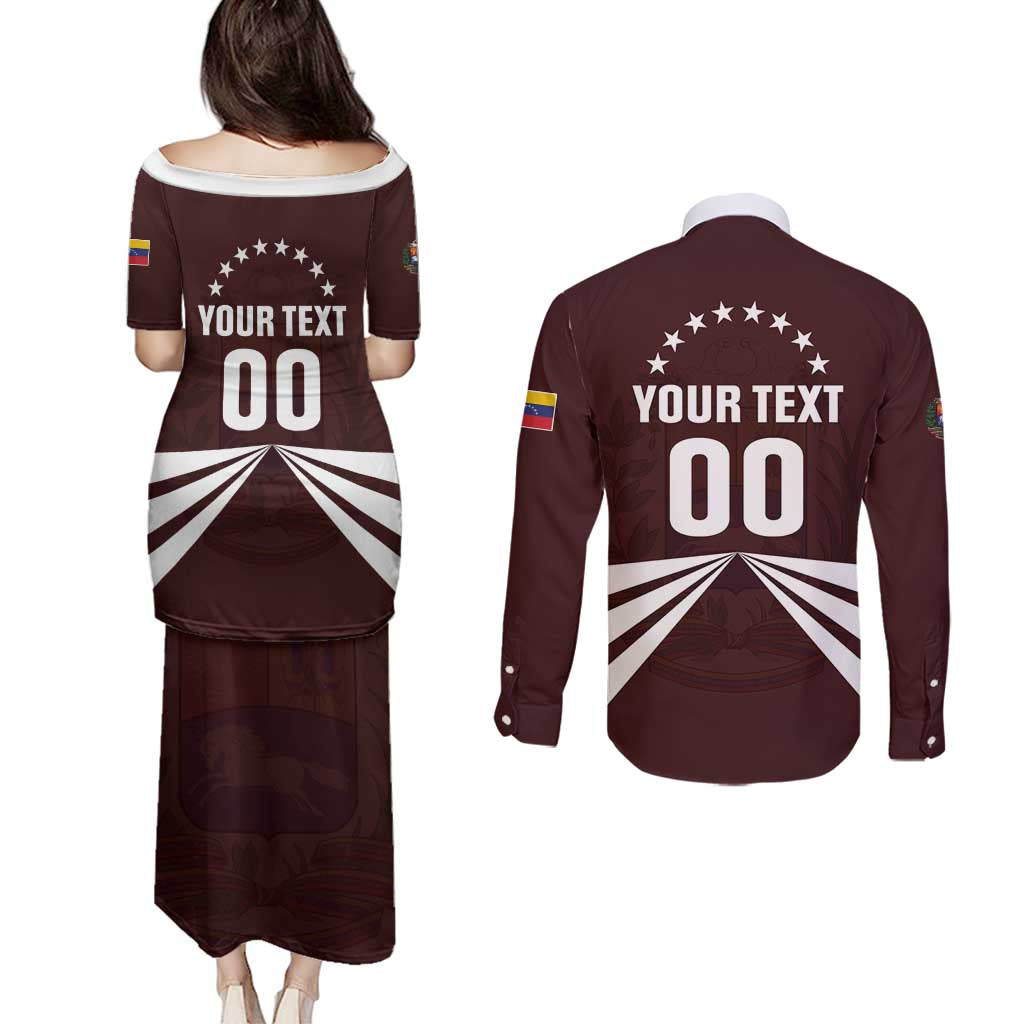 Custom Venezuela Rugby Couples Matching Puletasi and Long Sleeve Button Shirt Las Orquideas Go Champions