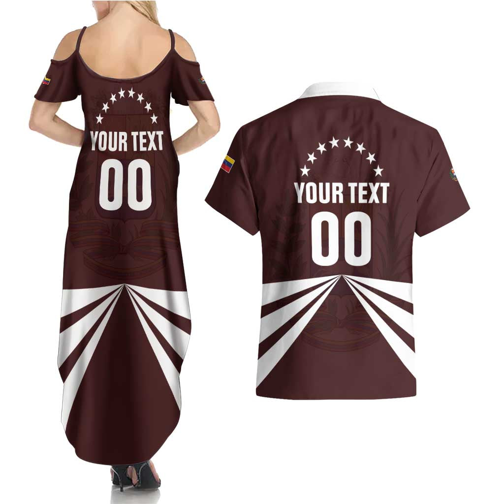 Custom Venezuela Rugby Couples Matching Summer Maxi Dress and Hawaiian Shirt Las Orquideas Go Champions