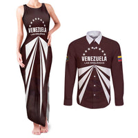 Custom Venezuela Rugby Couples Matching Tank Maxi Dress and Long Sleeve Button Shirt Las Orquideas Go Champions