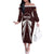 Custom Venezuela Rugby Family Matching Off The Shoulder Long Sleeve Dress and Hawaiian Shirt Las Orquideas Go Champions