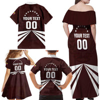 Custom Venezuela Rugby Family Matching Off Shoulder Maxi Dress and Hawaiian Shirt Las Orquideas Go Champions