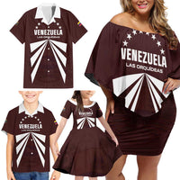 Custom Venezuela Rugby Family Matching Off Shoulder Short Dress and Hawaiian Shirt Las Orquideas Go Champions