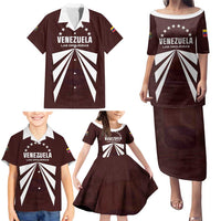 Custom Venezuela Rugby Family Matching Puletasi and Hawaiian Shirt Las Orquideas Go Champions
