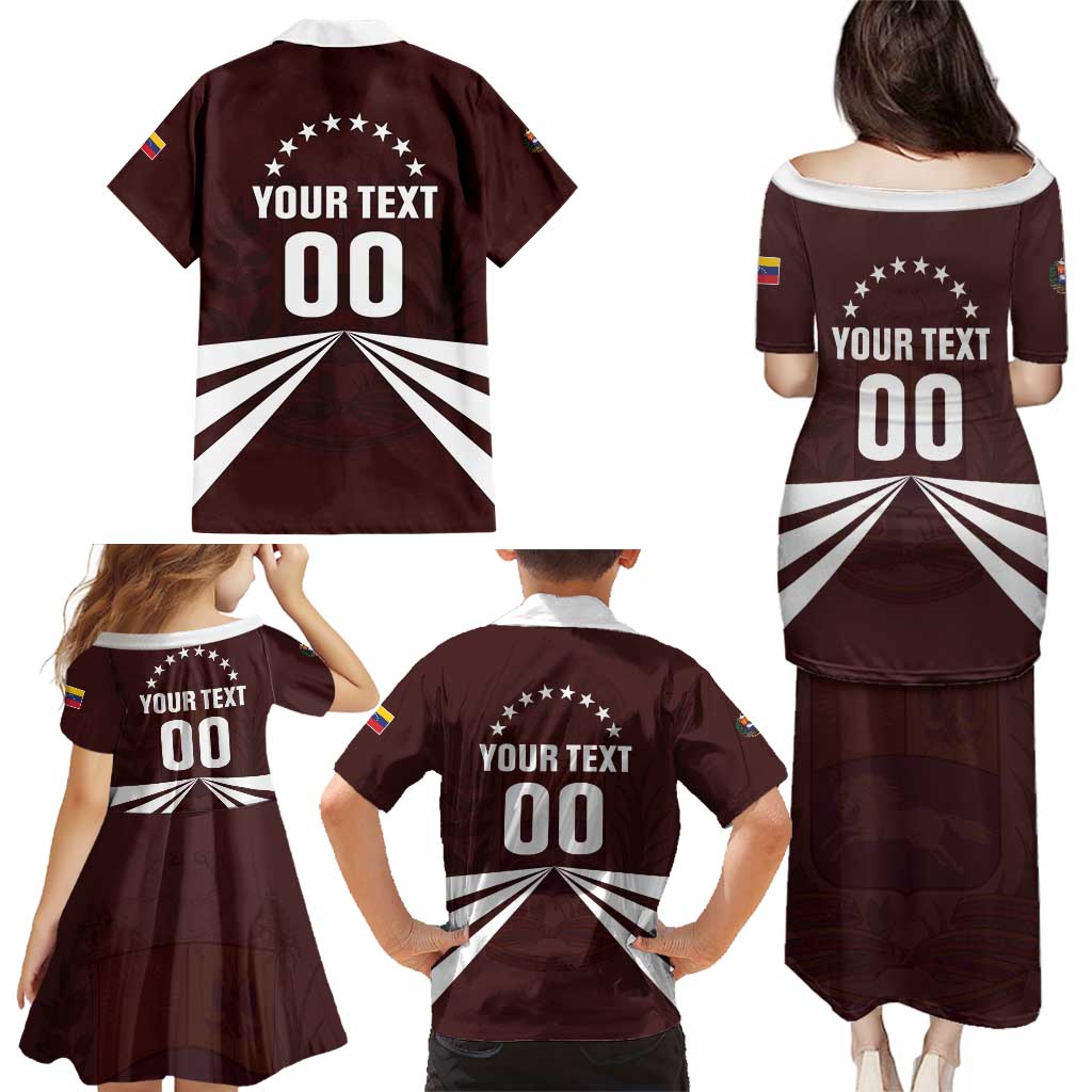 Custom Venezuela Rugby Family Matching Puletasi and Hawaiian Shirt Las Orquideas Go Champions
