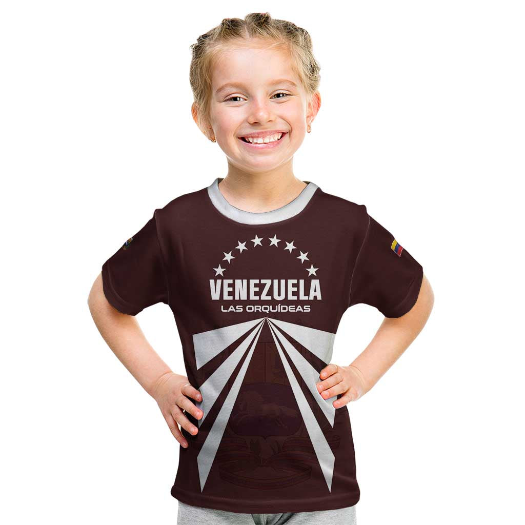 Custom Venezuela Rugby Kid T Shirt Las Orquideas Go Champions
