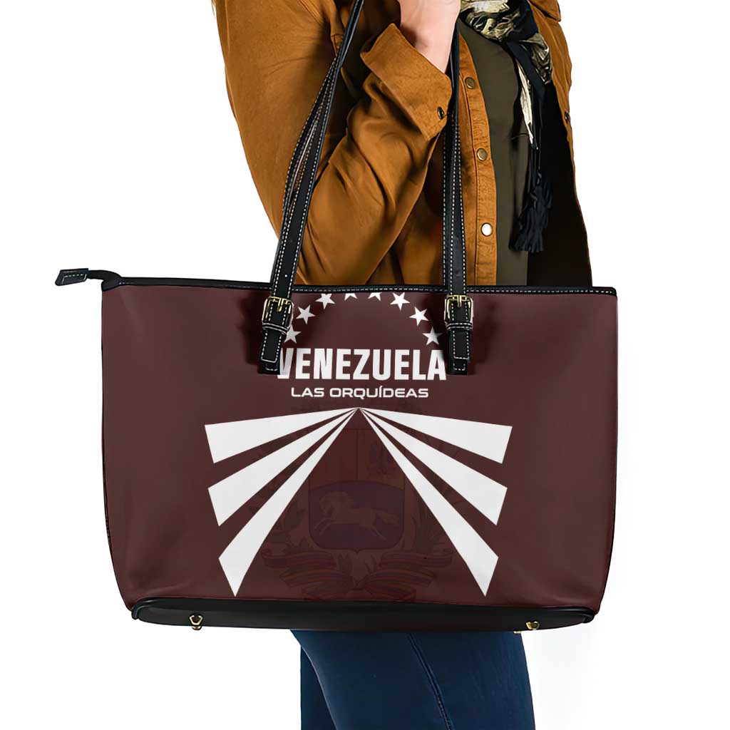 Venezuela Rugby Leather Tote Bag Las Orquideas Go Champions