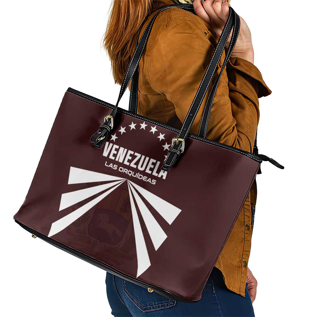 Venezuela Rugby Leather Tote Bag Las Orquideas Go Champions