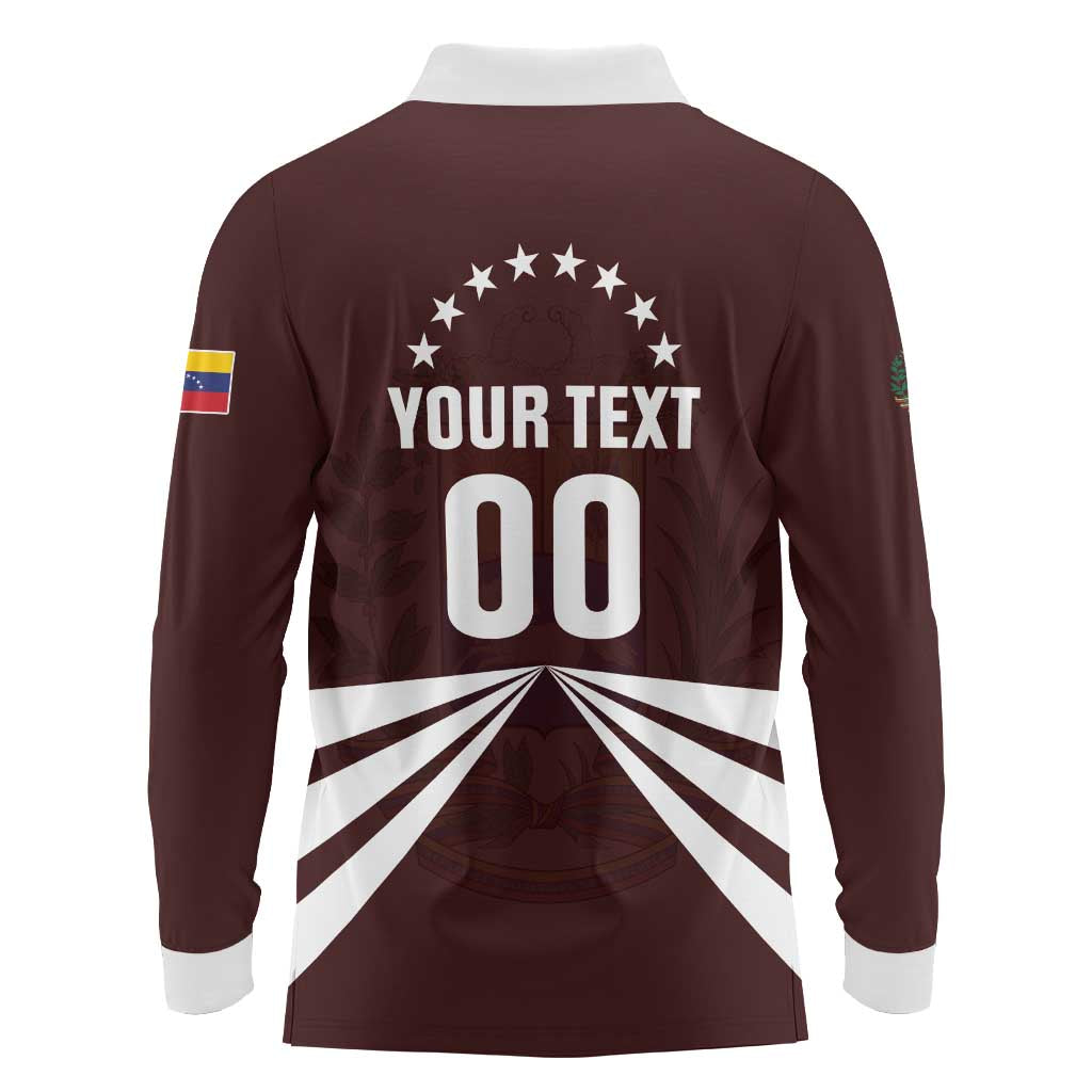 Custom Venezuela Rugby Long Sleeve Polo Shirt Las Orquideas Go Champions