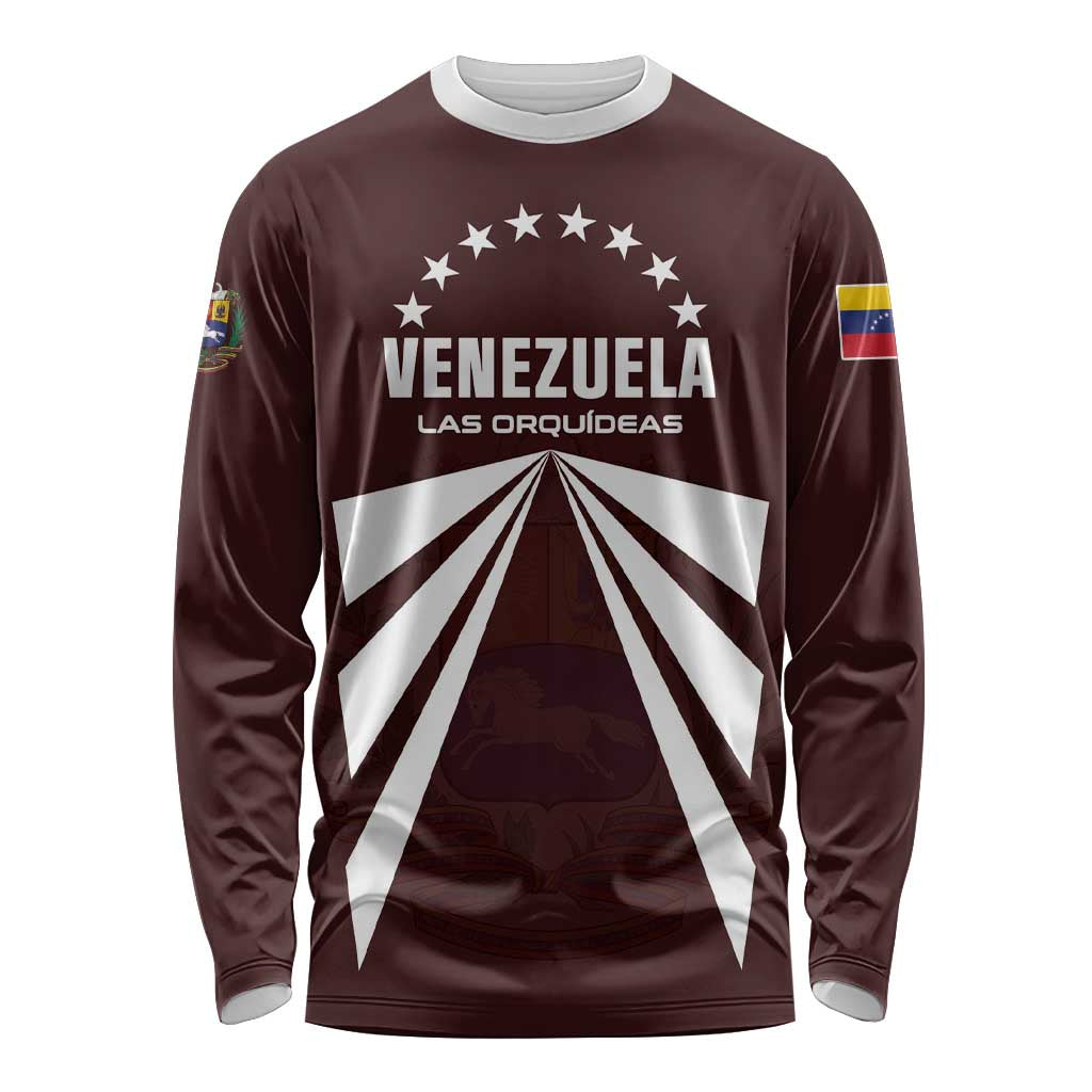 Custom Venezuela Rugby Long Sleeve Shirt Las Orquideas Go Champions