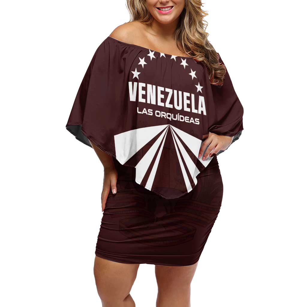 Custom Venezuela Rugby Off Shoulder Short Dress Las Orquideas Go Champions