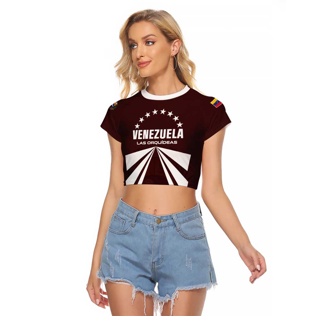 Custom Venezuela Rugby Raglan Cropped T Shirt Las Orquideas Go Champions