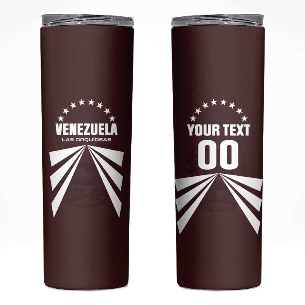 Custom Venezuela Rugby Skinny Tumbler Las Orquideas Go Champions
