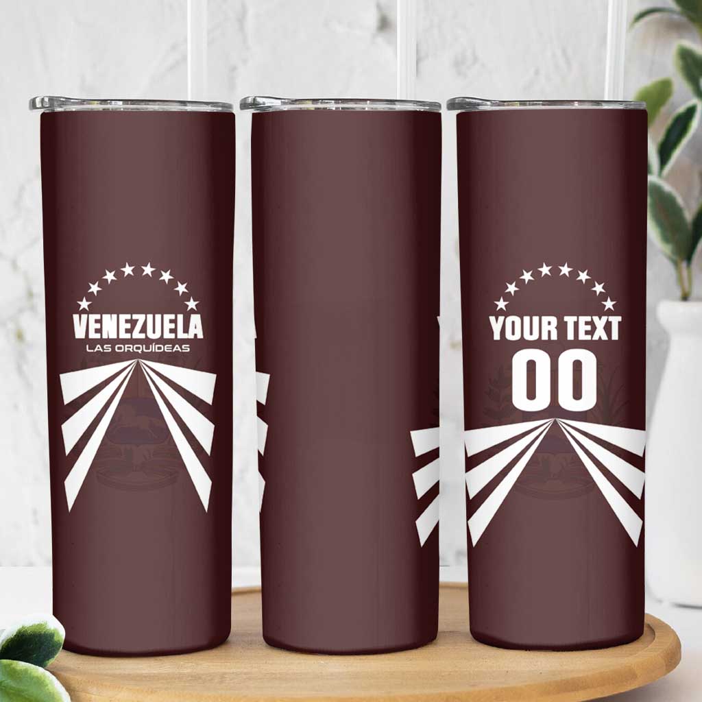Custom Venezuela Rugby Skinny Tumbler Las Orquideas Go Champions