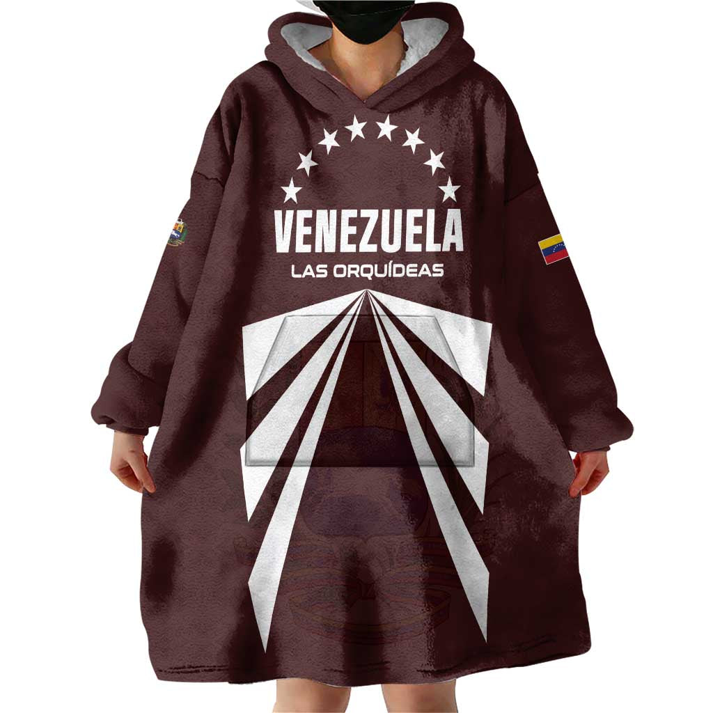 Custom Venezuela Rugby Wearable Blanket Hoodie Las Orquideas Go Champions