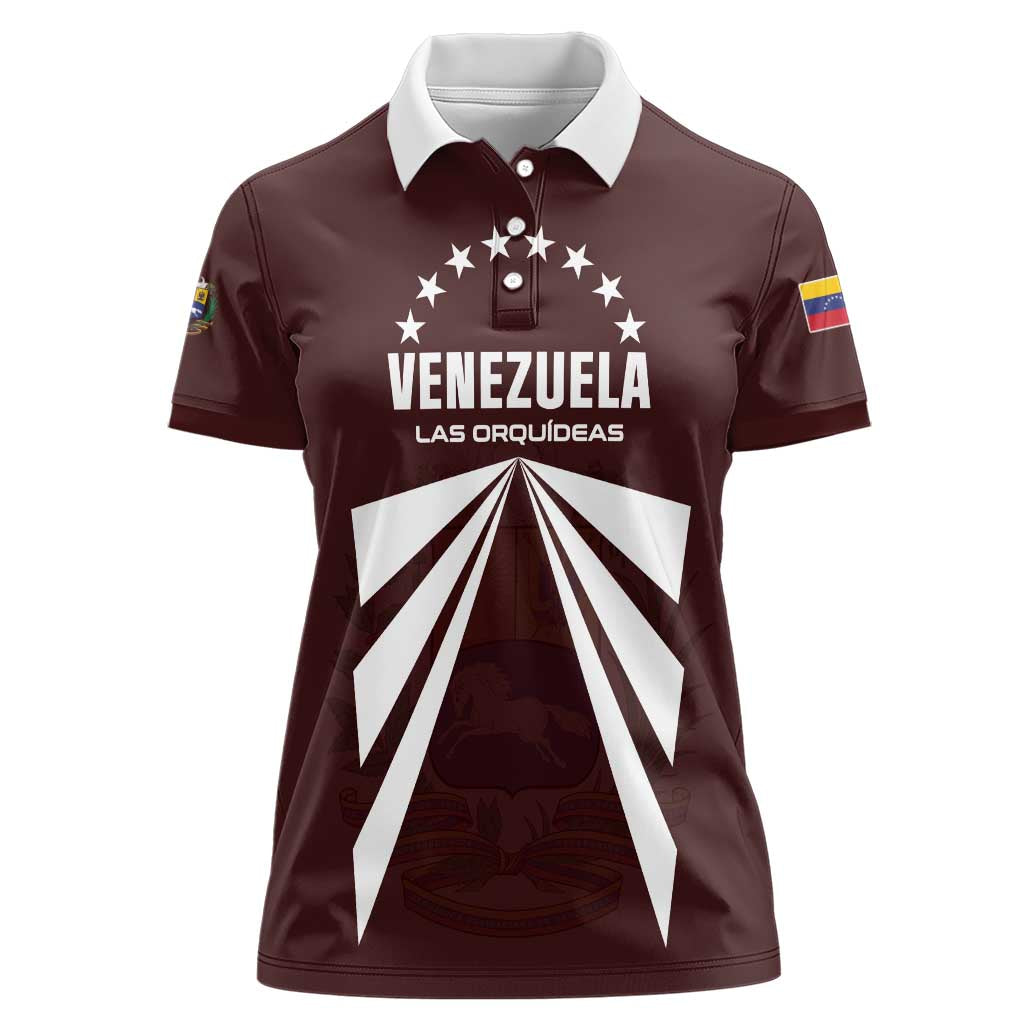 Custom Venezuela Rugby Women Polo Shirt Las Orquideas Go Champions