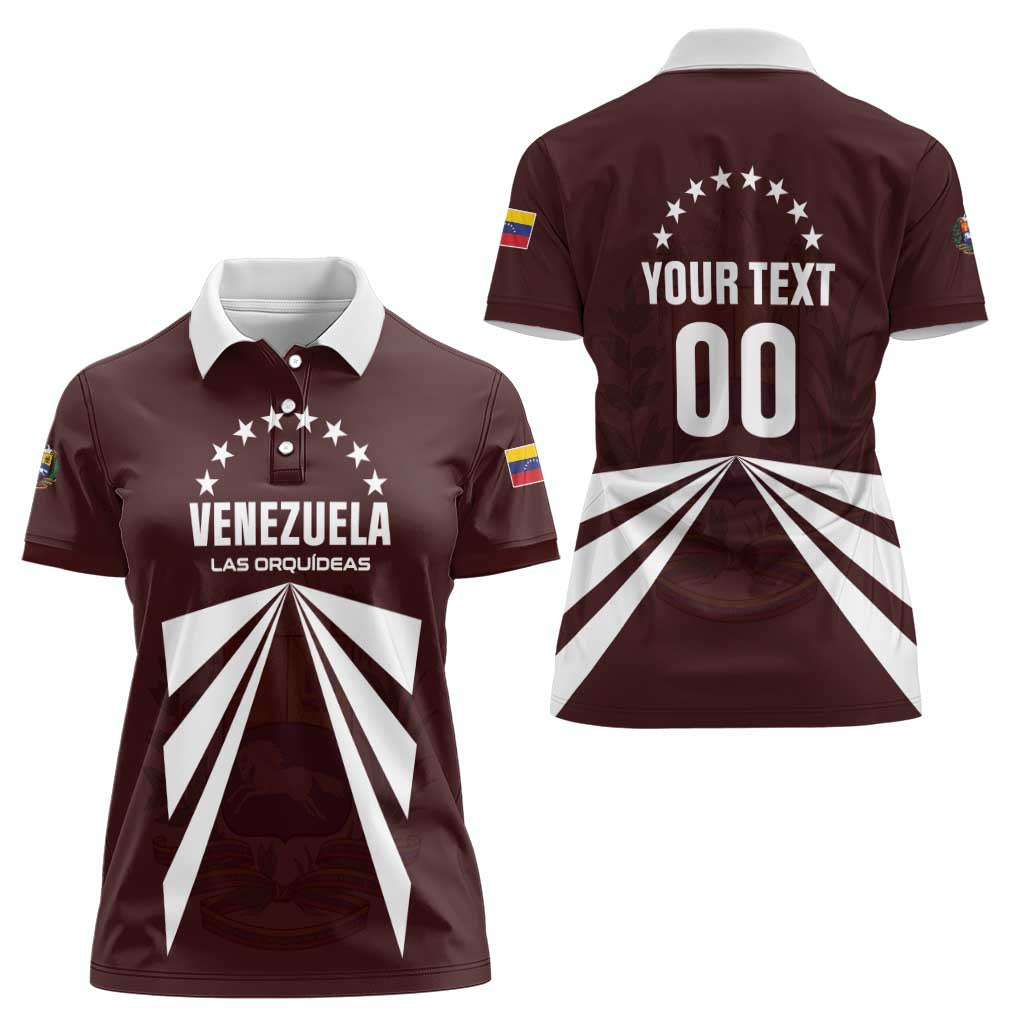 Custom Venezuela Rugby Women Polo Shirt Las Orquideas Go Champions
