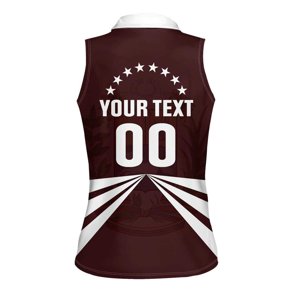 Custom Venezuela Rugby Women Sleeveless Polo Shirt Las Orquideas Go Champions