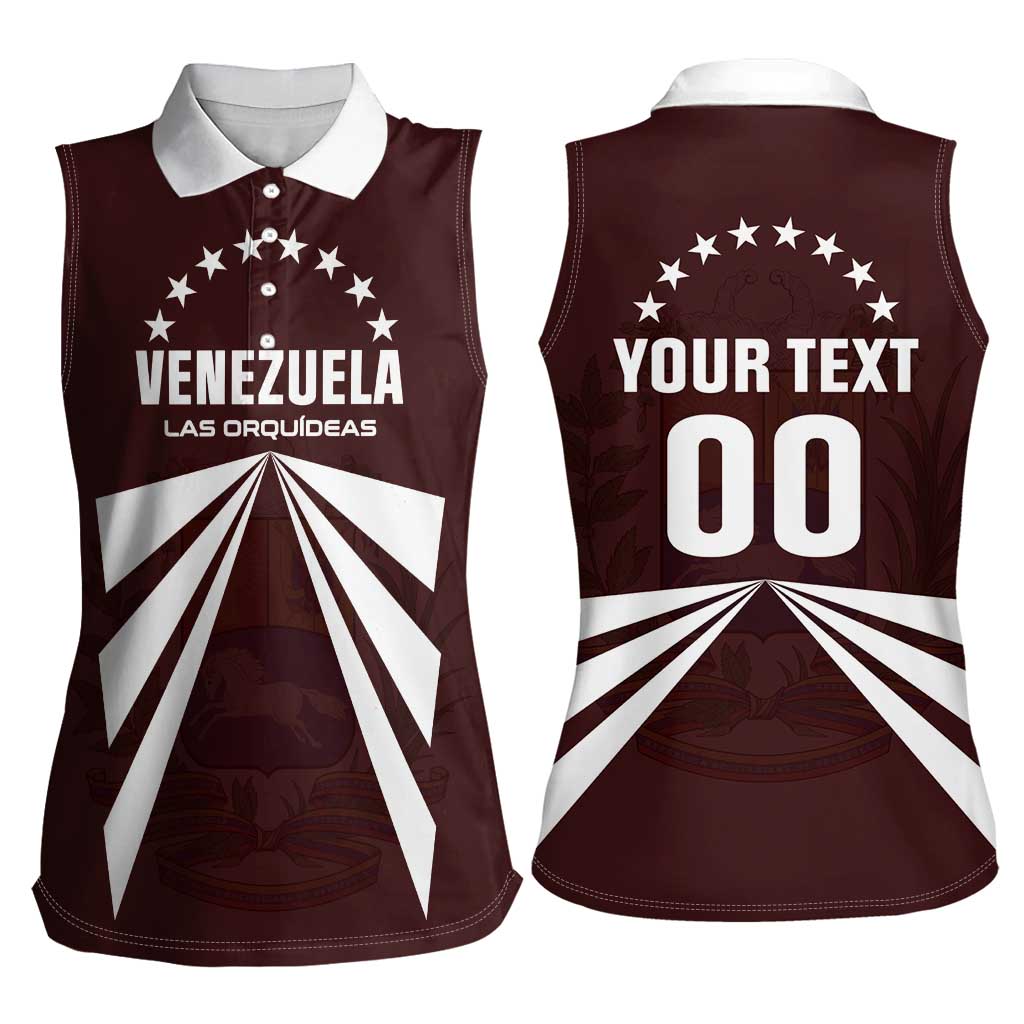 Custom Venezuela Rugby Women Sleeveless Polo Shirt Las Orquideas Go Champions