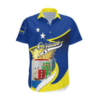 Curacao Hawaiian Shirt Coat Of Arms With Map Special Version - Wonder Print Shop