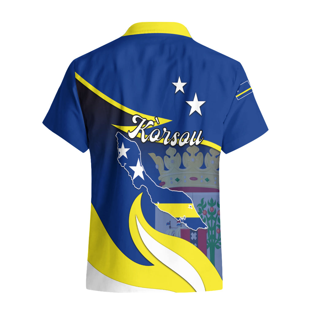 Curacao Hawaiian Shirt Coat Of Arms With Map Special Version - Wonder Print Shop