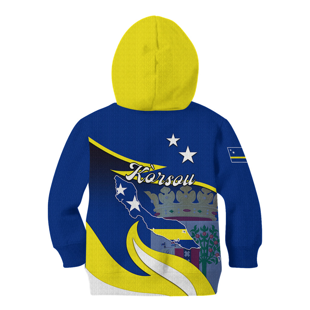 Curacao Kid Hoodie Coat Of Arms With Map Special Version - Wonder Print Shop
