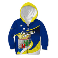 Curacao Kid Hoodie Coat Of Arms With Map Special Version - Wonder Print Shop