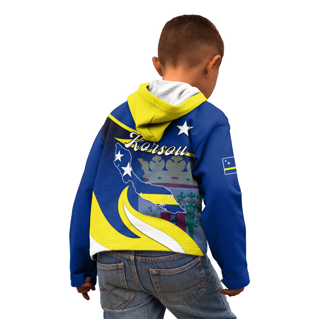 Curacao Kid Hoodie Coat Of Arms With Map Special Version - Wonder Print Shop