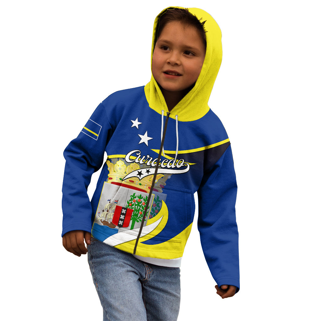 Curacao Kid Hoodie Coat Of Arms With Map Special Version - Wonder Print Shop