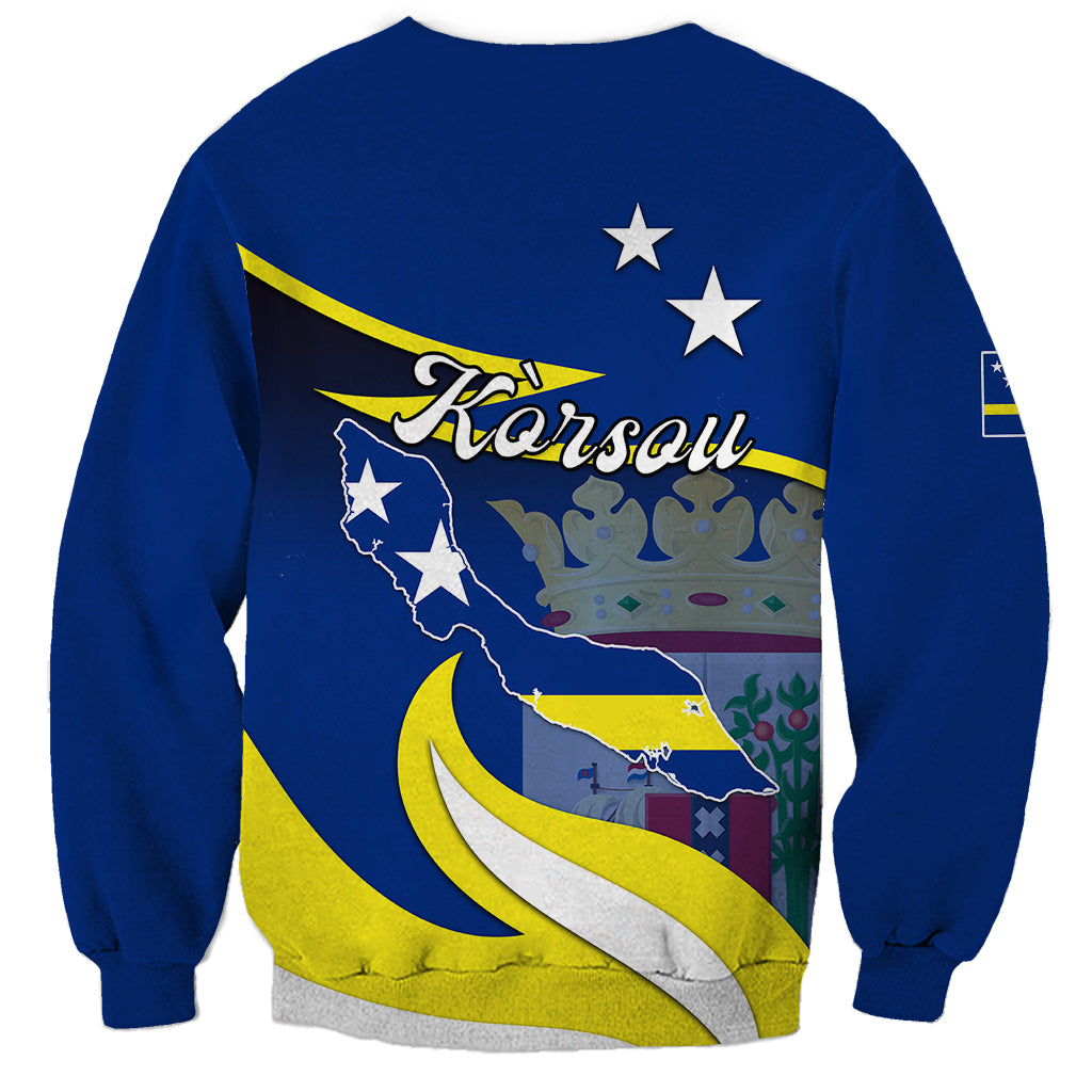 Curacao Sweatshirt Coat Of Arms With Map Special Version - Wonder Print Shop