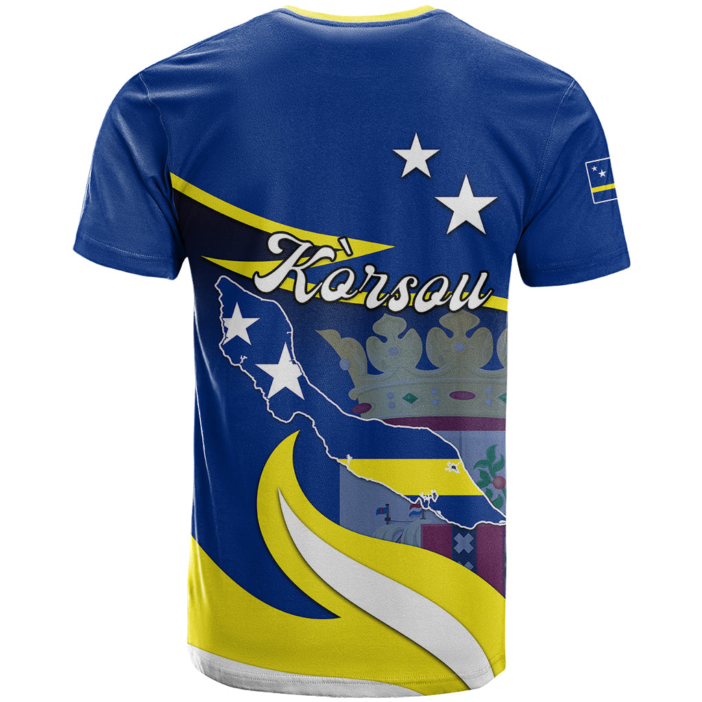 Curacao T Shirt Coat Of Arms With Map Special Version - Wonder Print Shop