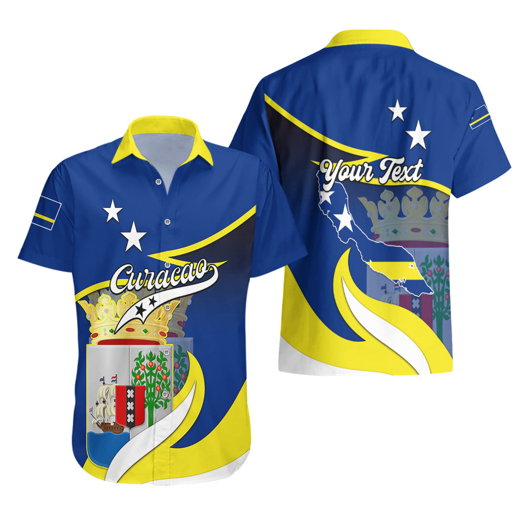 Custom Curacao Hawaiian Shirt Coat Of Arms With Map Special Version - Wonder Print Shop