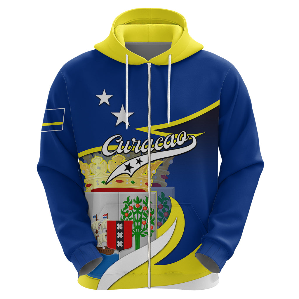 Custom Curacao Hoodie Coat Of Arms With Map Special Version - Wonder Print Shop