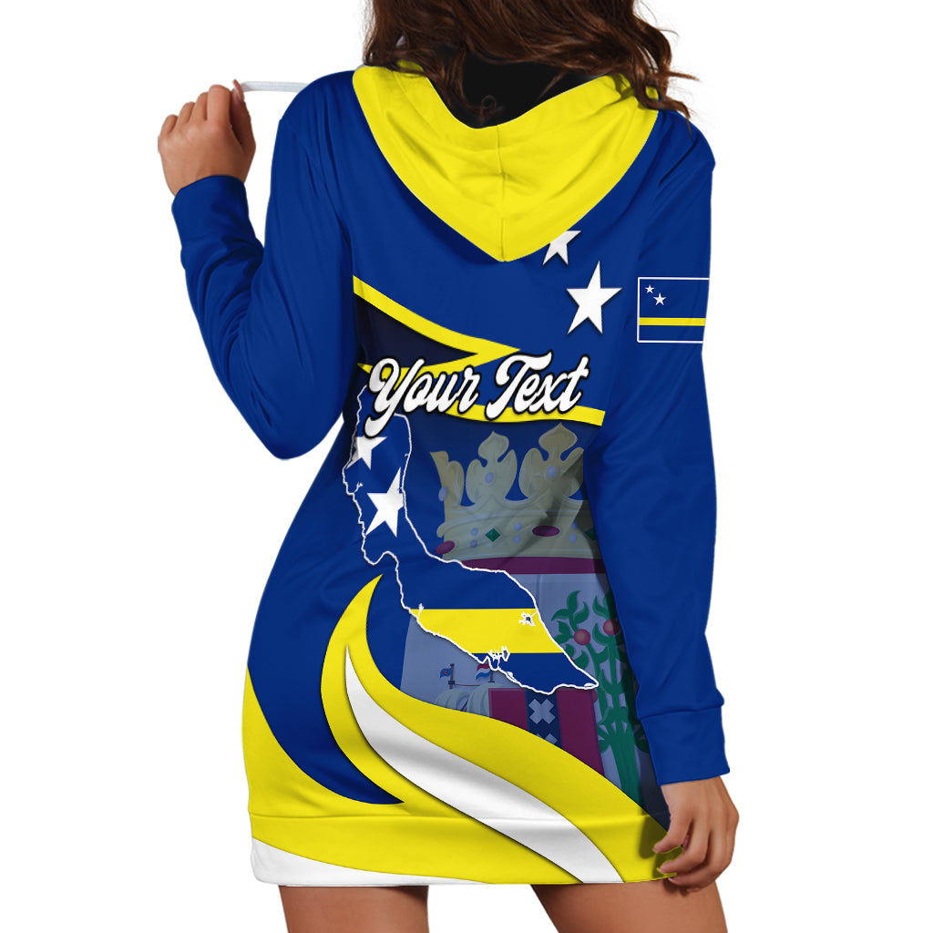 Custom Curacao Hoodie Dress Coat Of Arms With Map Special Version - Wonder Print Shop