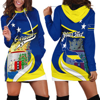 Custom Curacao Hoodie Dress Coat Of Arms With Map Special Version - Wonder Print Shop