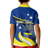 Custom Curacao Kid Polo Shirt Coat Of Arms With Map Special Version - Wonder Print Shop