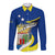 Custom Curacao Long Sleeve Button Shirt Coat Of Arms With Map Special Version - Wonder Print Shop