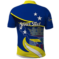Custom Curacao Polo Shirt Coat Of Arms With Map Special Version - Wonder Print Shop