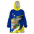 Custom Curacao Wearable Blanket Hoodie Coat Of Arms With Map Special Version - Wonder Print Shop