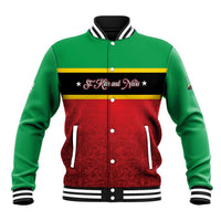 Personalized Saint Kitts and Nevis Royal Pattern Baseball Jacket - Wonder Print Shop