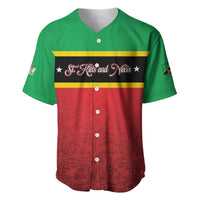 Personalized Saint Kitts and Nevis Royal Pattern Baseball Jersey - Wonder Print Shop