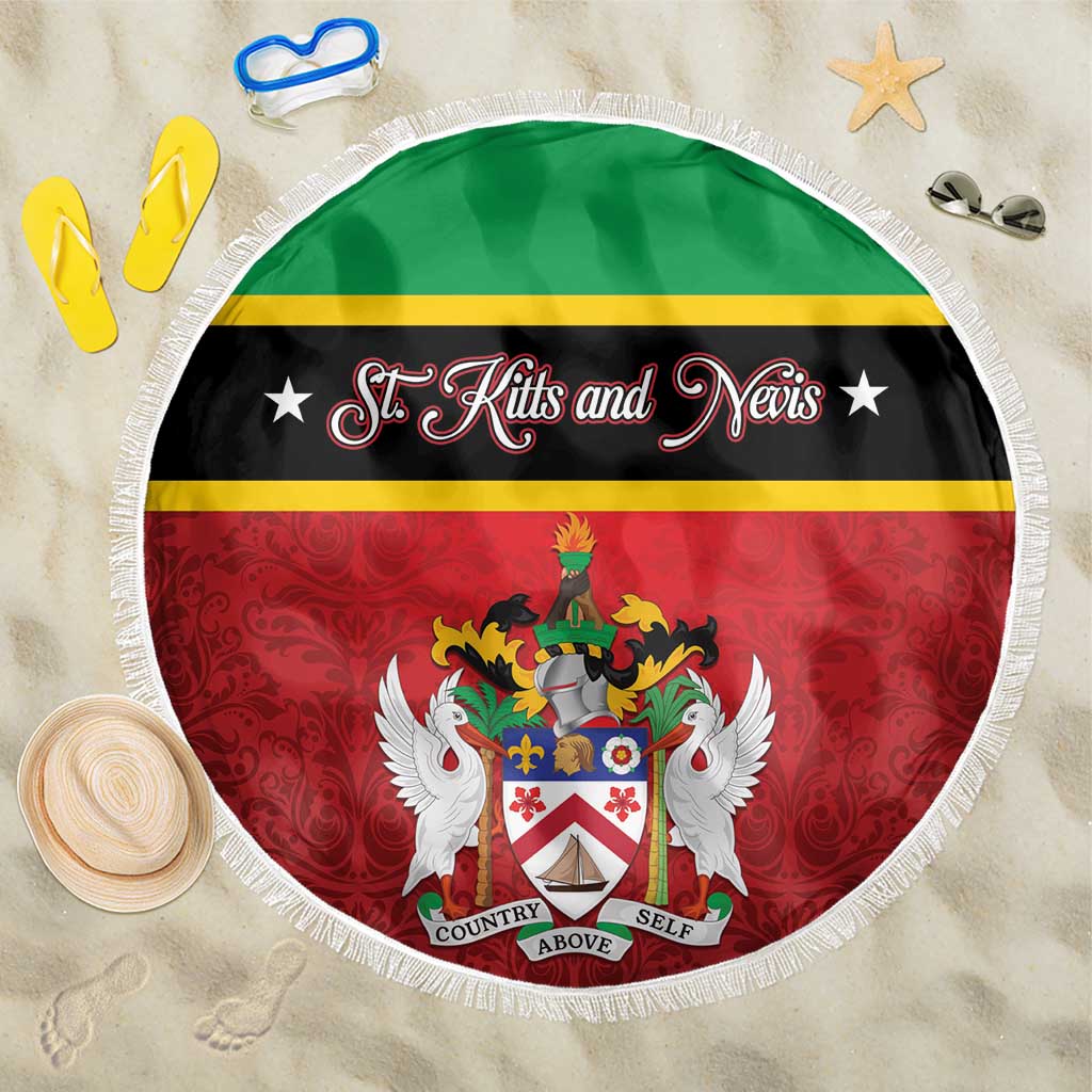 Saint Kitts and Nevis Royal Pattern Beach Blanket - Wonder Print Shop