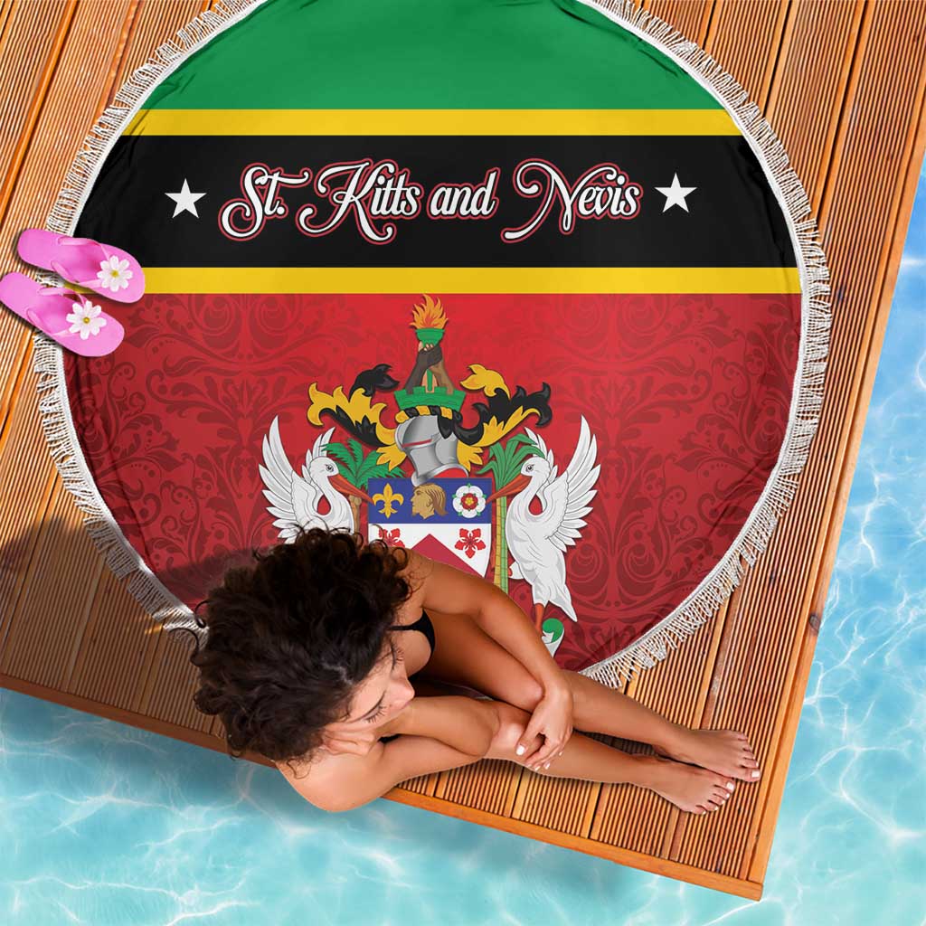 Saint Kitts and Nevis Royal Pattern Beach Blanket - Wonder Print Shop