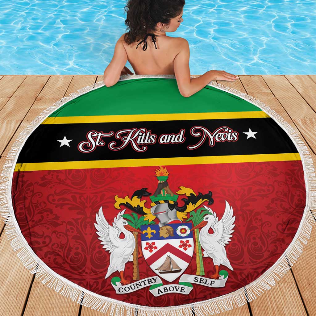 Saint Kitts and Nevis Royal Pattern Beach Blanket - Wonder Print Shop