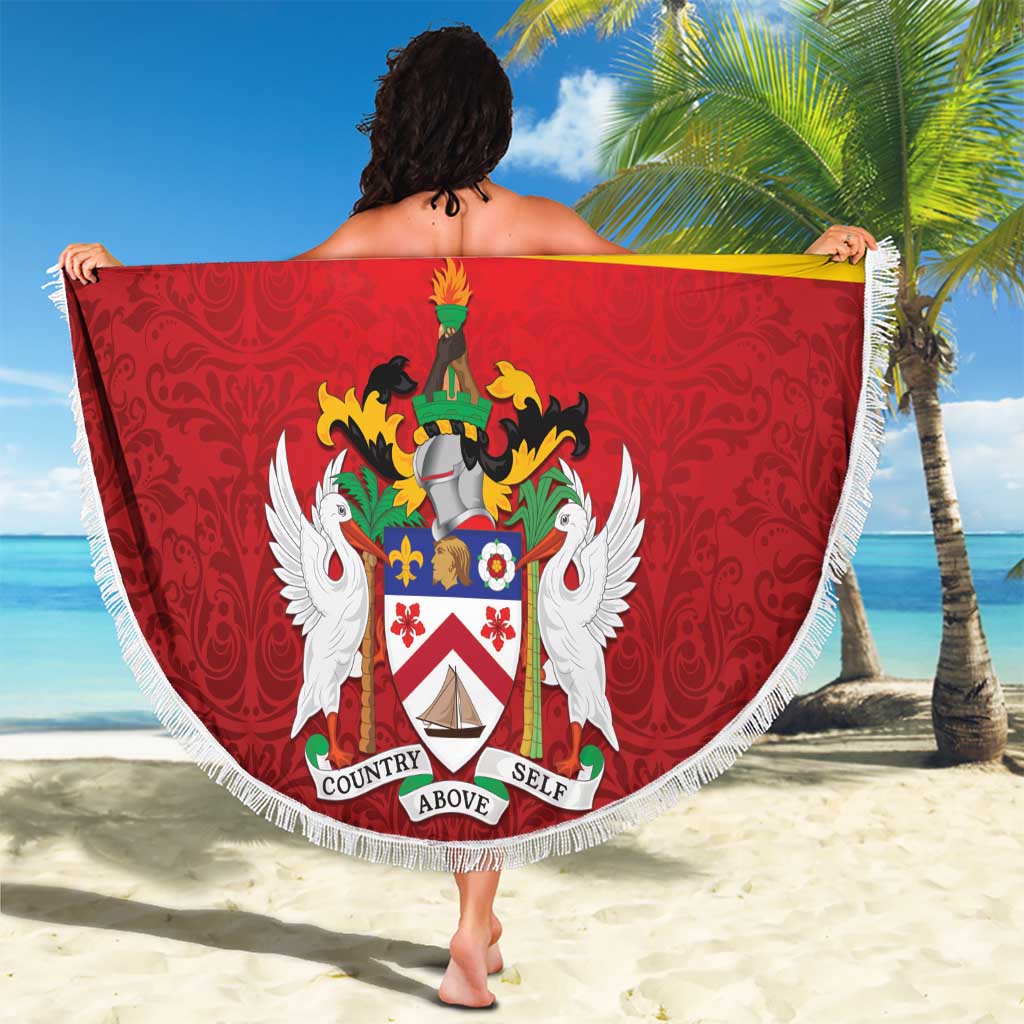 Saint Kitts and Nevis Royal Pattern Beach Blanket - Wonder Print Shop