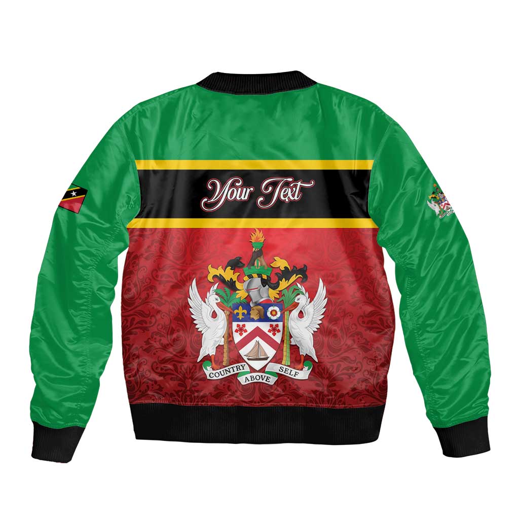 Personalized Saint Kitts and Nevis Royal Pattern Bomber Jacket - Wonder Print Shop