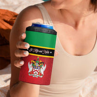 Personalized Saint Kitts and Nevis Royal Pattern 4 in 1 Can Cooler Tumbler - Wonder Print Shop