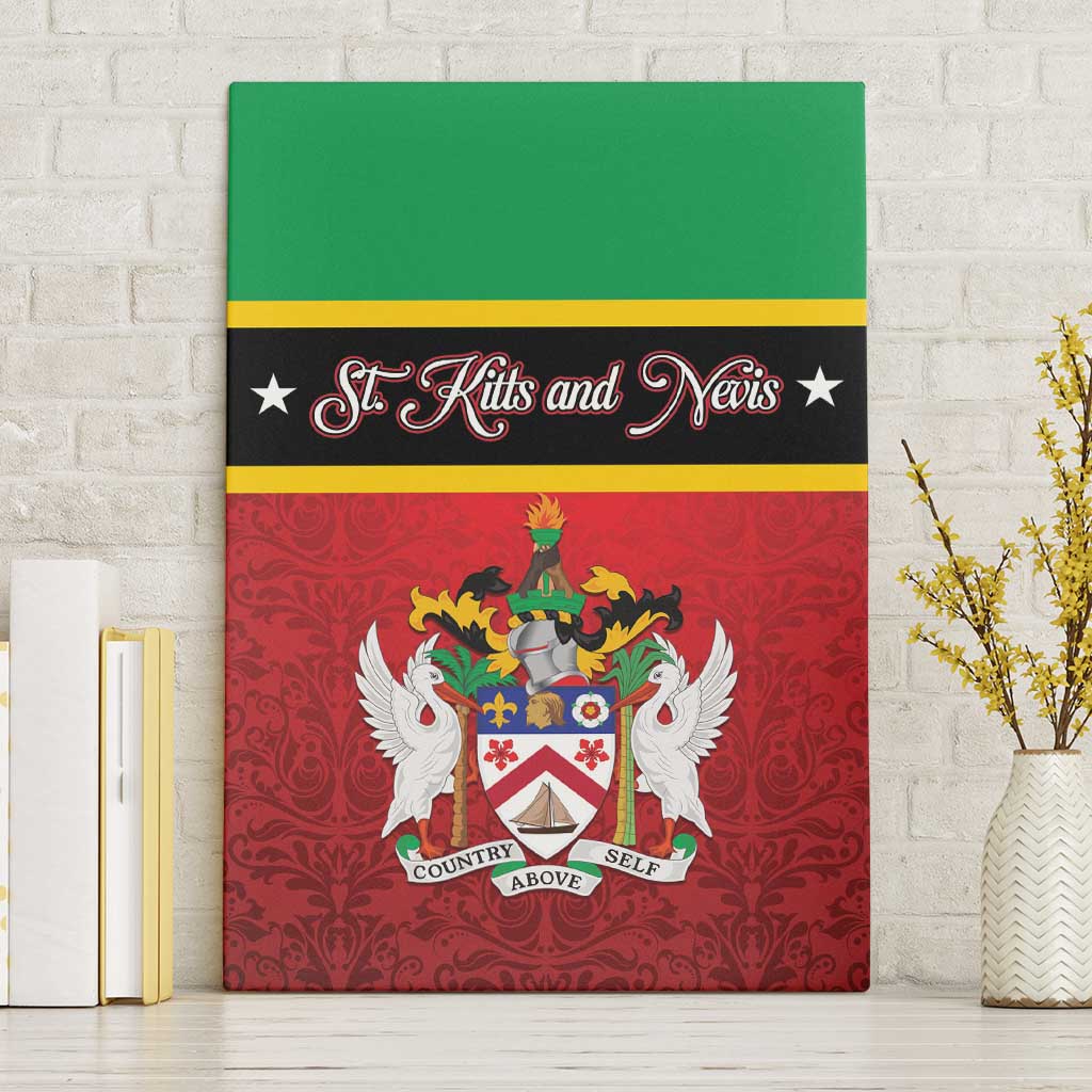 Saint Kitts and Nevis Royal Pattern Canvas Wall Art - Wonder Print Shop