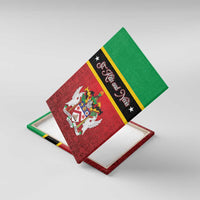 Saint Kitts and Nevis Royal Pattern Canvas Wall Art - Wonder Print Shop
