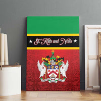 Saint Kitts and Nevis Royal Pattern Canvas Wall Art - Wonder Print Shop