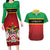Personalized Saint Kitts and Nevis Royal Pattern Couples Matching Long Sleeve Bodycon Dress and Hawaiian Shirt - Wonder Print Shop